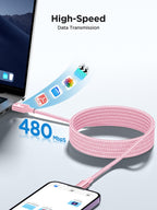 Aioneus iPhone Charger Cable 1M, MFi Certified Lightning Cable Fast iPhone Charging Cable Nylon Braided USB iPhone Charger Lead for iPhone 14 13 12 11 Pro Max XR XS X Max 8 7 6s Plus SE, iPad