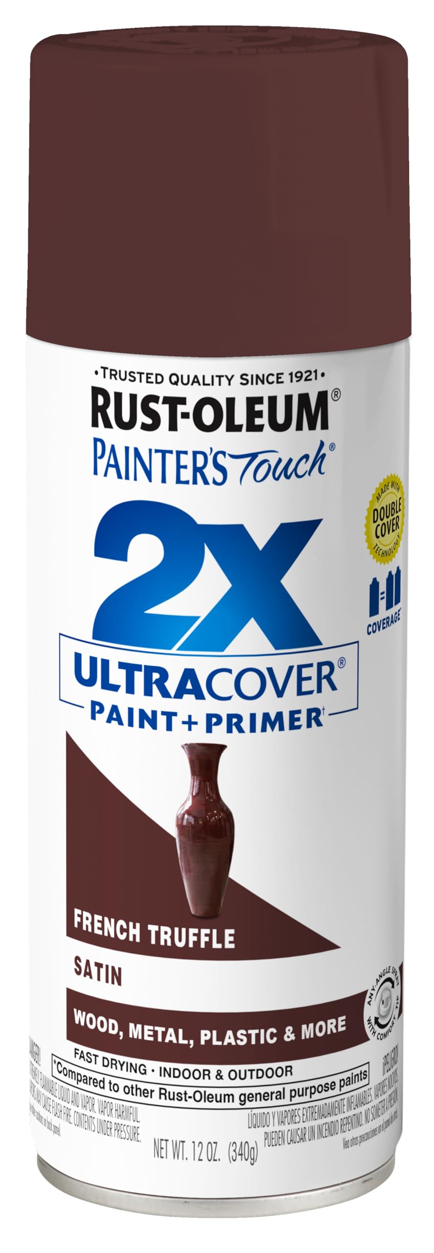 Rust-Oleum 334023-6PK Painter's Touch 2X Ultra Cover Spray Paint, 12 oz, Gloss Almond, 6 Pack
