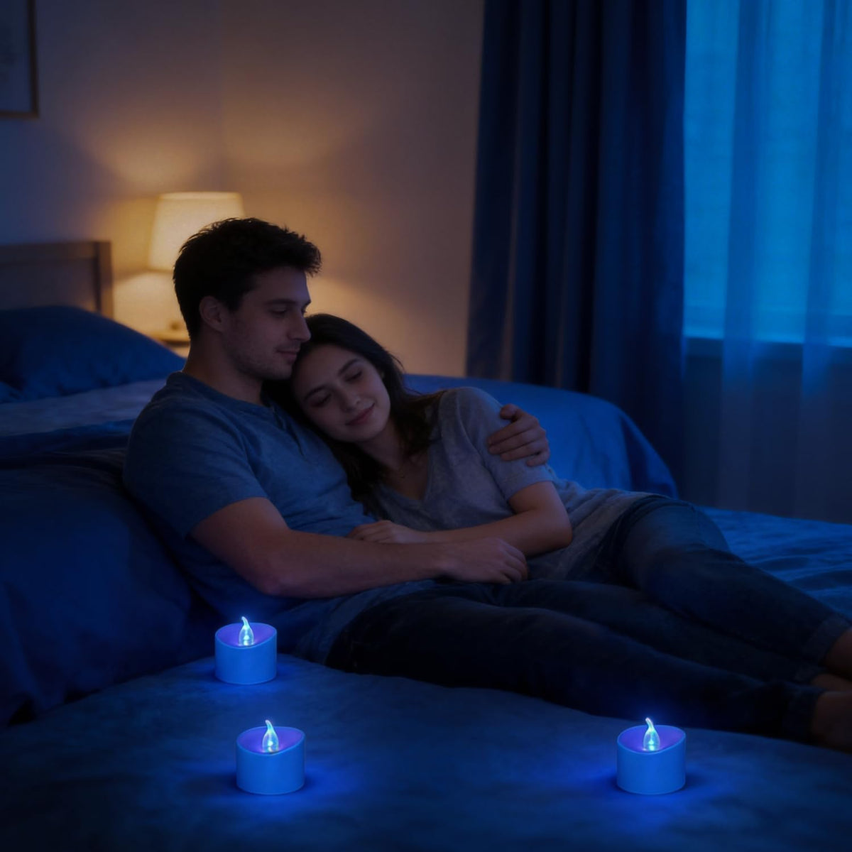 100 Pack Flickering LED Tea Lights, Last 100H+, Warm White Light