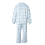 Striped Lounge Wear Sets for Women UK 2 Piece Outfits Loungewear Travel Matching Pyjamas Sets Mock Neck Oversized Knitted Jumper Long Sleeve Top and Wide Leg Pants Fall Winter