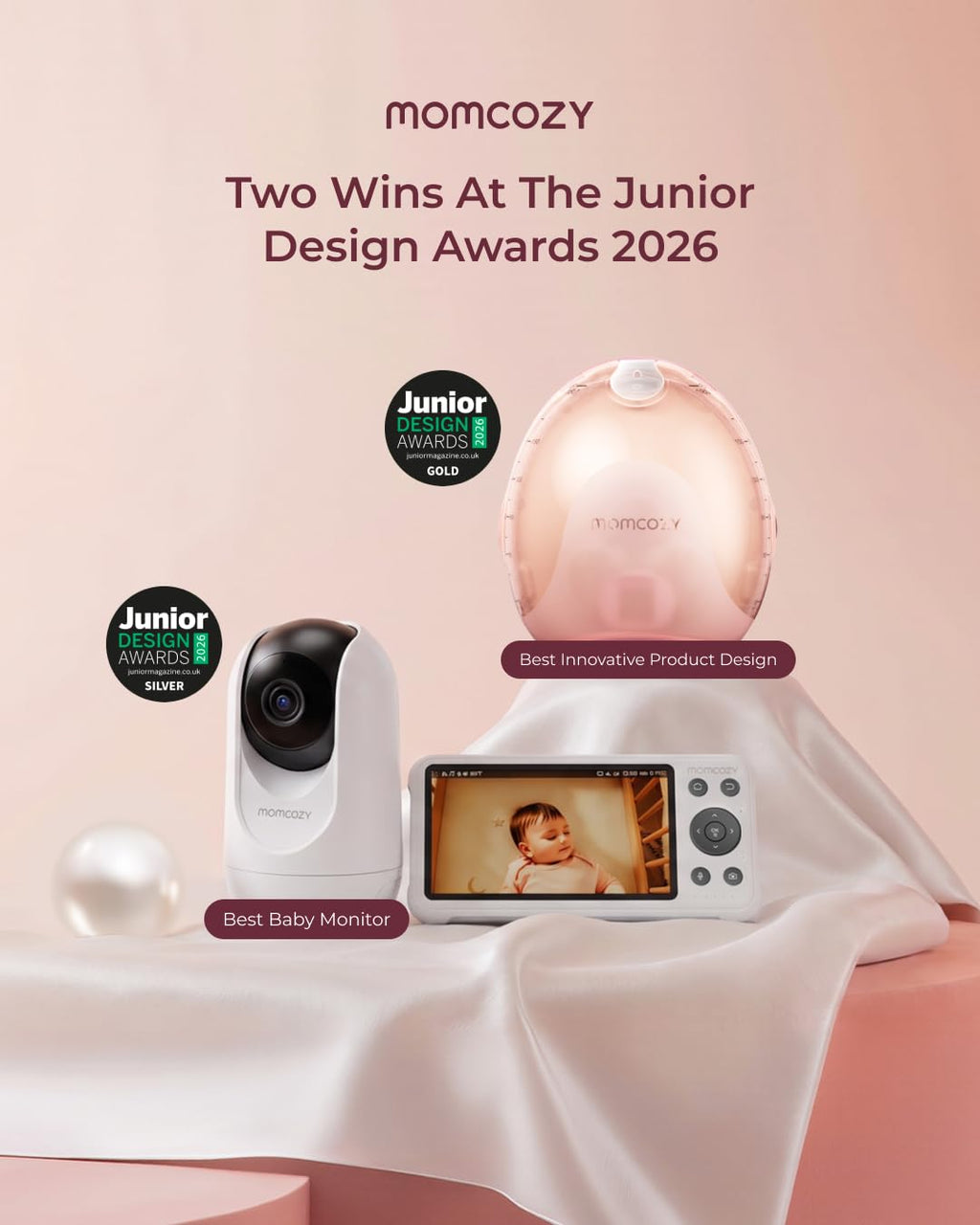 Momcozy M5 Smart Wearable Breast Pump, Double Pack, Gray