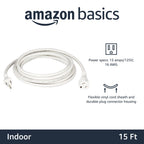 Amazon Basics Extension Cord, 3 Prong Outlet Extender, Indoor Power Cord, 13 Amps, 125V, 6 Ft, Black