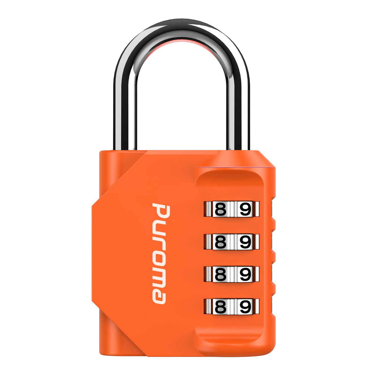 Puroma 2 Combination Lock Locker 4 Digits Combo Padlock Gym Silver & Black
