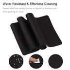 Gaming Mouse Mat/Large Mouse Pad 900 x 400 x 3mm / XXL mouse pad/large size | improved precision and speed | rubber base for stable grip on smooth surfaces | non-slip (90x40 Black)
