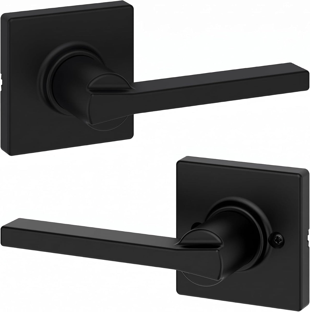 Kwikset Casey Privacy Door Lever with Lock, Matte Black