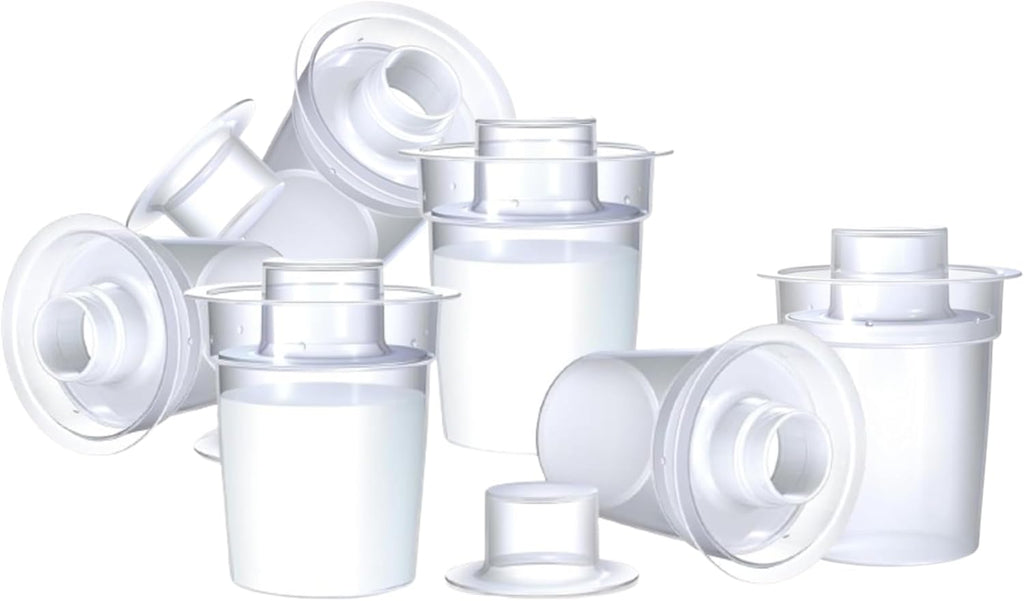 Nuby Baby Milk Powder Dispensers - Easy to Pour |Travel Ready | Compatible with Most Bottles, Including RapidCool (Pack of 6)