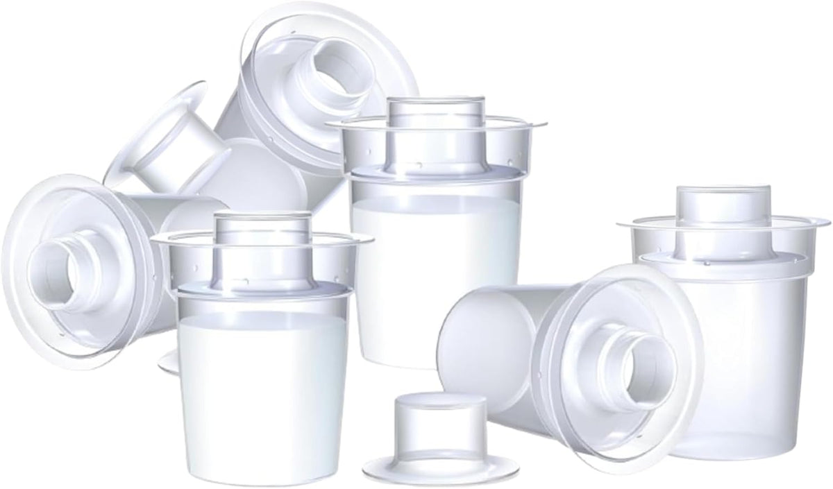 Nuby Baby Milk Powder Dispensers - Easy to Pour |Travel Ready | Compatible with Most Bottles, Including RapidCool (Pack of 6)
