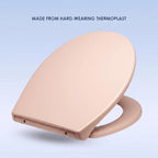 AQUALONA® Premium Thermoplastic Toilet Seat Soft Close Hardwearing Seat with Two Button Hinge Release D Shaped Easy to Clean Simple Installation Top and Bottom Fittings (Blue - D Shape)