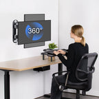 Suptek Full Motion TV Wall Mount Bracket for Most 13-30 inch TVs and Monitors, Flat and Curved TVs up to 28lbs, Tilt Swivel and 16.9 inch Extension, Max VESA 100x100mm, Black, MA2776
