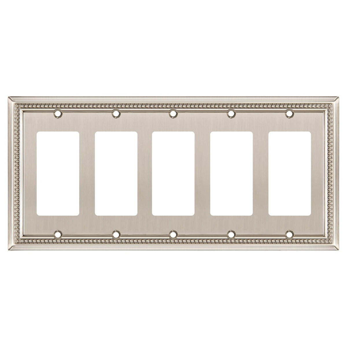 Sunken Pearls Heavy-Duty 4 Toggle Light Switch Plate, Antique Brass, 1 Pack
