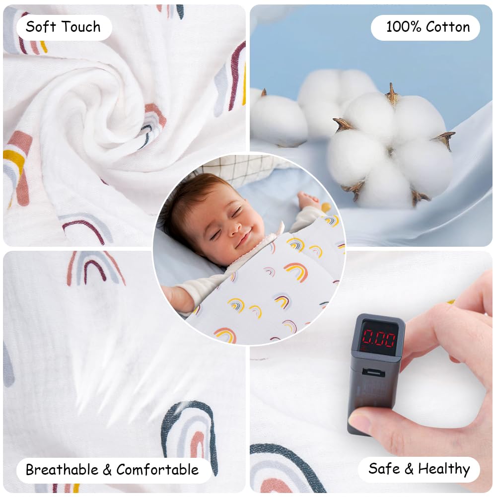 Aolso Breastfeeding Cover Nursing Cover, Muslin Cotton Soft Breathable Nursing Cover, Adjustable Strap Breast Feeding Coverall for Car Seat Blanket and Stroller Coverall (White-Bear)