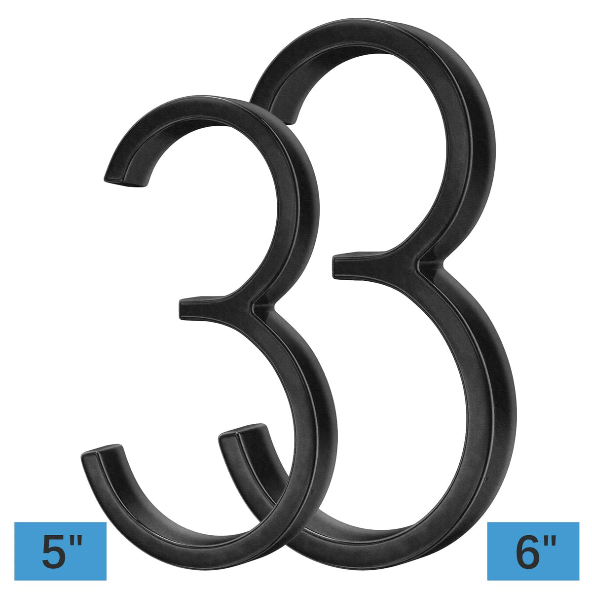 5" Stainless Steel Floating House Number, Metal Modern House Numbers (0)