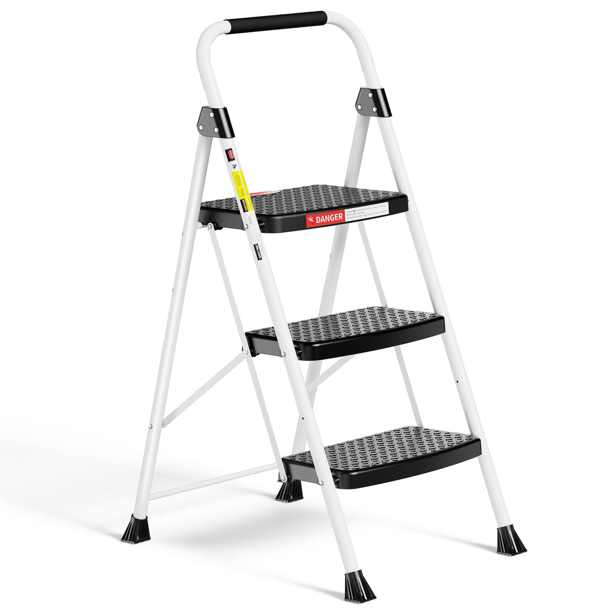 HBTower Step Ladder, Folding Step Stool with Wide Anti-Slip Pedal