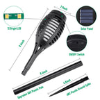 IkeeRuic Solar Torch Light with Flickering Flame for Halloween Decorations