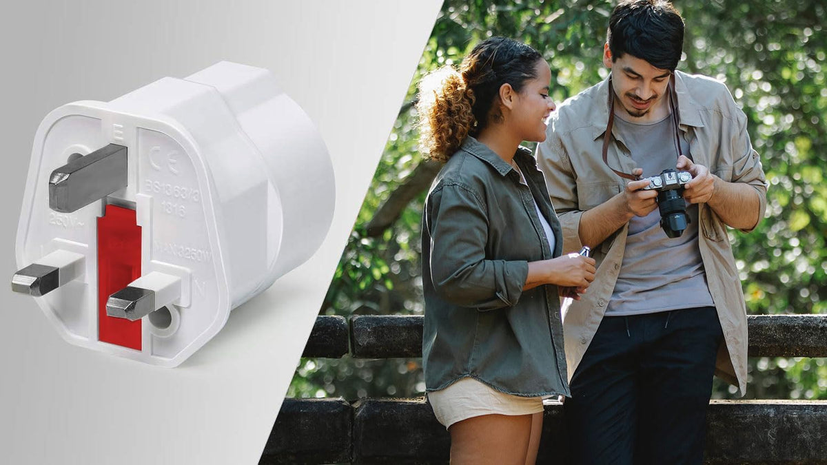 European to UK Plug Adaptor 1Pack, Travel Adapter Eu to UK Plug Adapter