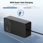 65W Laptop Charger Compatible with Microsoft Surface Pro Laptop Book Go