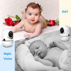 HelloBaby Baby Monitor with Camera and Audio, World First 6" Split Screen