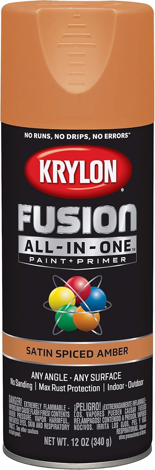 Krylon Fusion All-In-One, Metallic, Black Stainless Steel, 12 oz
