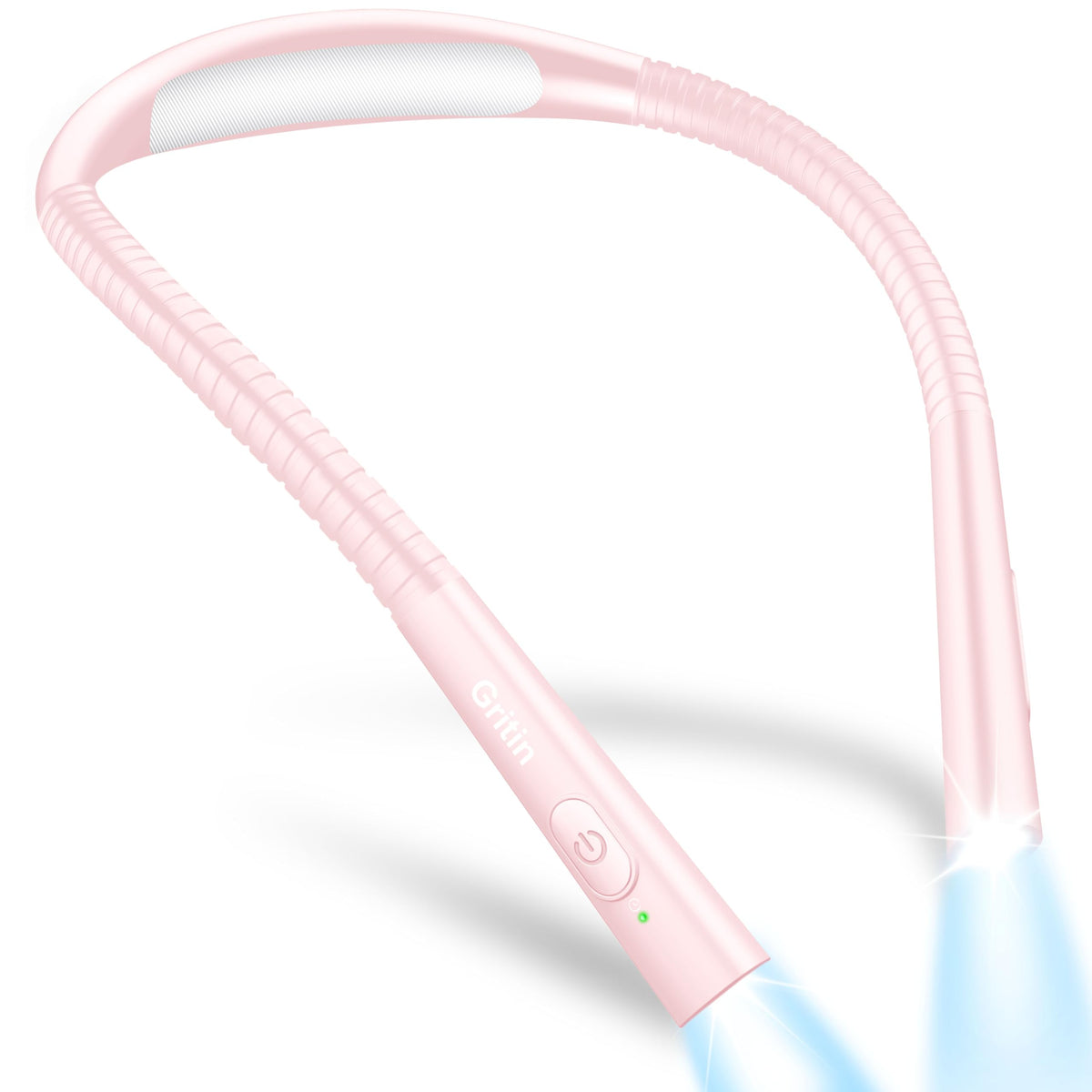 Gritin Book Light, Eye Caring 4-Color&5-Brightness Neck Light Reading Light