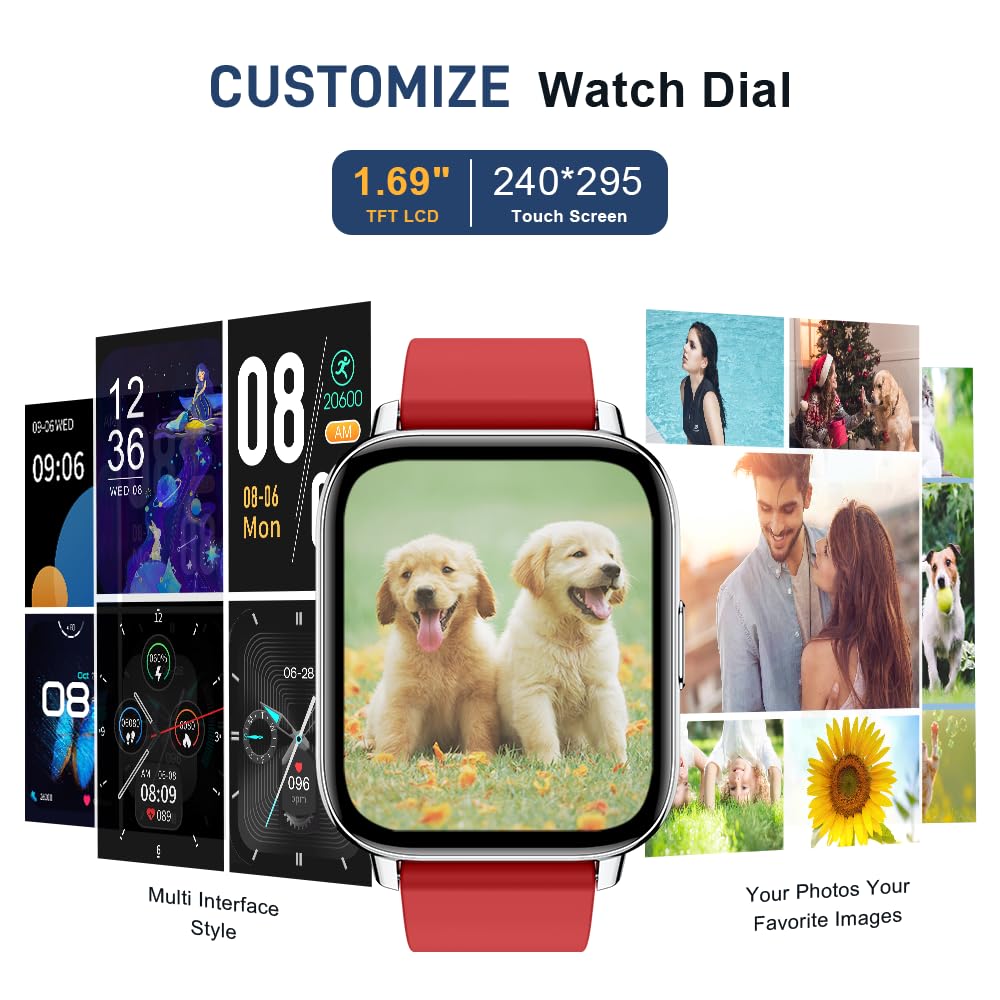 Motast Smart Watch, Fitness Tracker 1.69'' HD for Men Women