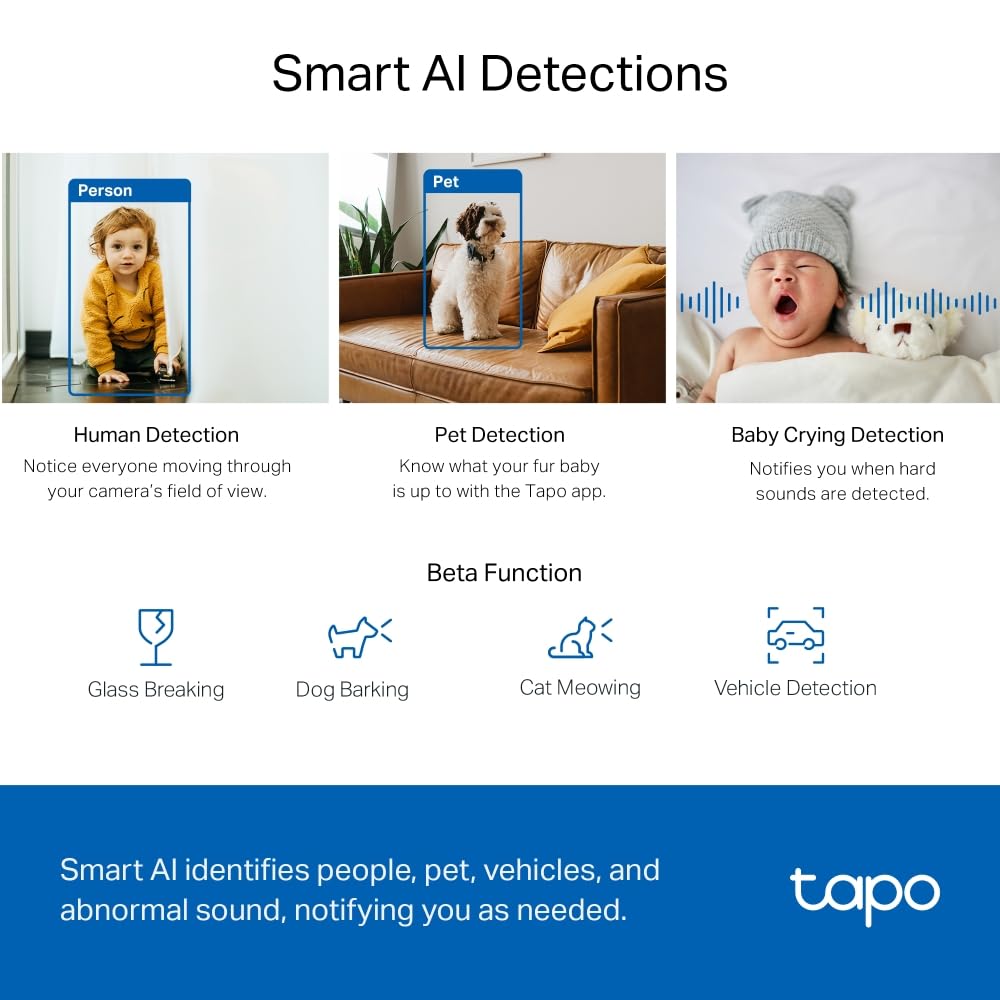 Tapo C201 Full HD Pan/Tilt Indoor Security Camera Pet Camera House Security