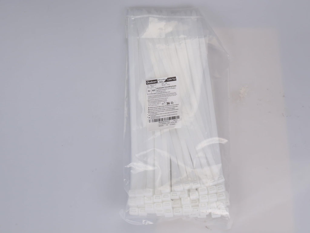 100 Pack Black Plastic Cable Ties 300mm×3.6mm Heavy Duty Strong Nylon Premium Self Locking 12 inch/30 cm Long Zip Tie Wraps