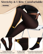 Fleece Lined Tights Leggings for Women, 230g Thick Thermal Tights