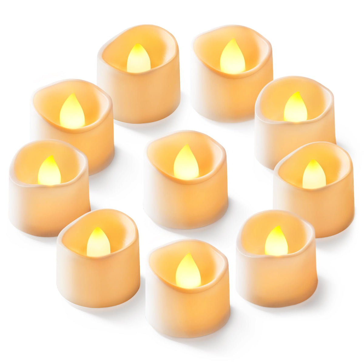Homemory 24-Pack Flameless Tea Lights Candles Battery Operated, 200+ Hours