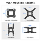 Suptek Full Motion TV Wall Mount Bracket for Most 13-30 inch TVs and Monitors, Flat and Curved TVs up to 28lbs, Tilt Swivel and 16.9 inch Extension, Max VESA 100x100mm, Black, MA2776