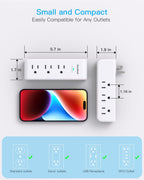 Surge Protector Outlet Extender with Rotating Plug, Multi Plug Wall Outlet