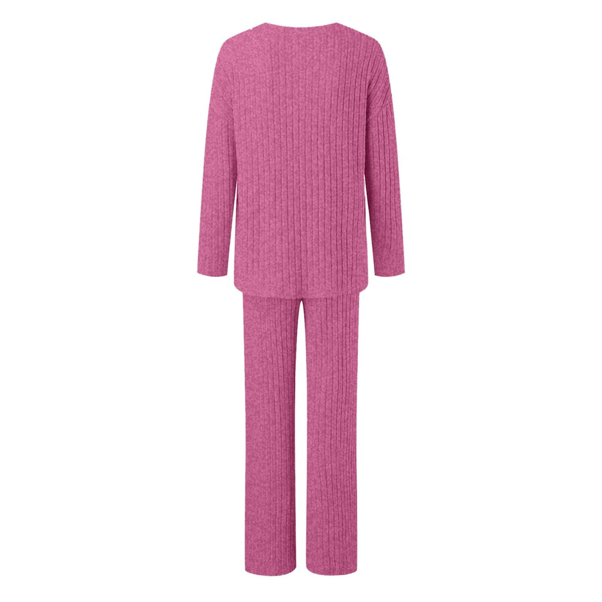 Lounge Wear Sets For Women Uk, Womens Pyjamas Set Long, Ladies Ribbed Loungewear Knit Outfits Womens Tracksuits 2 Piece Set V Neck Casual Casual Homewear