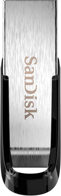 SanDisk 128GB Ultra Flair USB 3.0 Flash Drive USB stick, Memory stick with transfer speeds up to 150 MB/s, Password protection, Durable, Sleek Metal Casing Silver/Black
