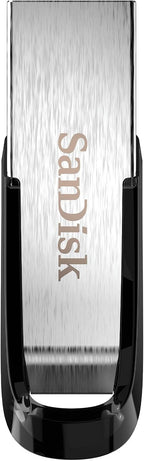 SanDisk 128GB Ultra Flair USB 3.0 Flash Drive USB stick, Memory stick with transfer speeds up to 150 MB/s, Password protection, Durable, Sleek Metal Casing Silver/Black