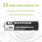 EEMB ER14505 AA 3.6V 2700mAh Lithium Battery Li-SOCL₂ Non-Rechargeable Battery SB-AA11 LS14500 TL-5903 SL-360 ER14500 for Water Electricity Meter Gas PLC Facility Equipment Spare Generic Battery (4)
