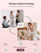 Momcozy M5 Smart Wearable Breast Pump, Double Pack, Gray