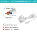 TV power cable 3M, 2 Pin Mains Power Lead Fig Figure 8 UK Power Cable, IEC320C7 to BS 1363 C7 Figure 8 Power Lead compatible with Samsung LG Philips Toshiba TV/Printer/PS4/PS3/PS5…