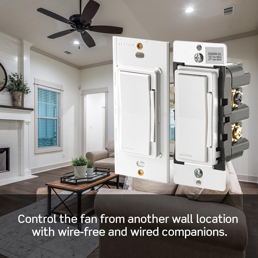 Leviton Decora Smart Switch, Wi-Fi, D315S-1RW, White