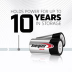 Energizer Max D Batteries (4 Pack) - 1.5V Battery LR20 - Long Lasting Power