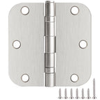 TDCHINGES Rounded Door Hinges 3.5" X 3 1/2 Inch Antique Brass 5/8" Radius