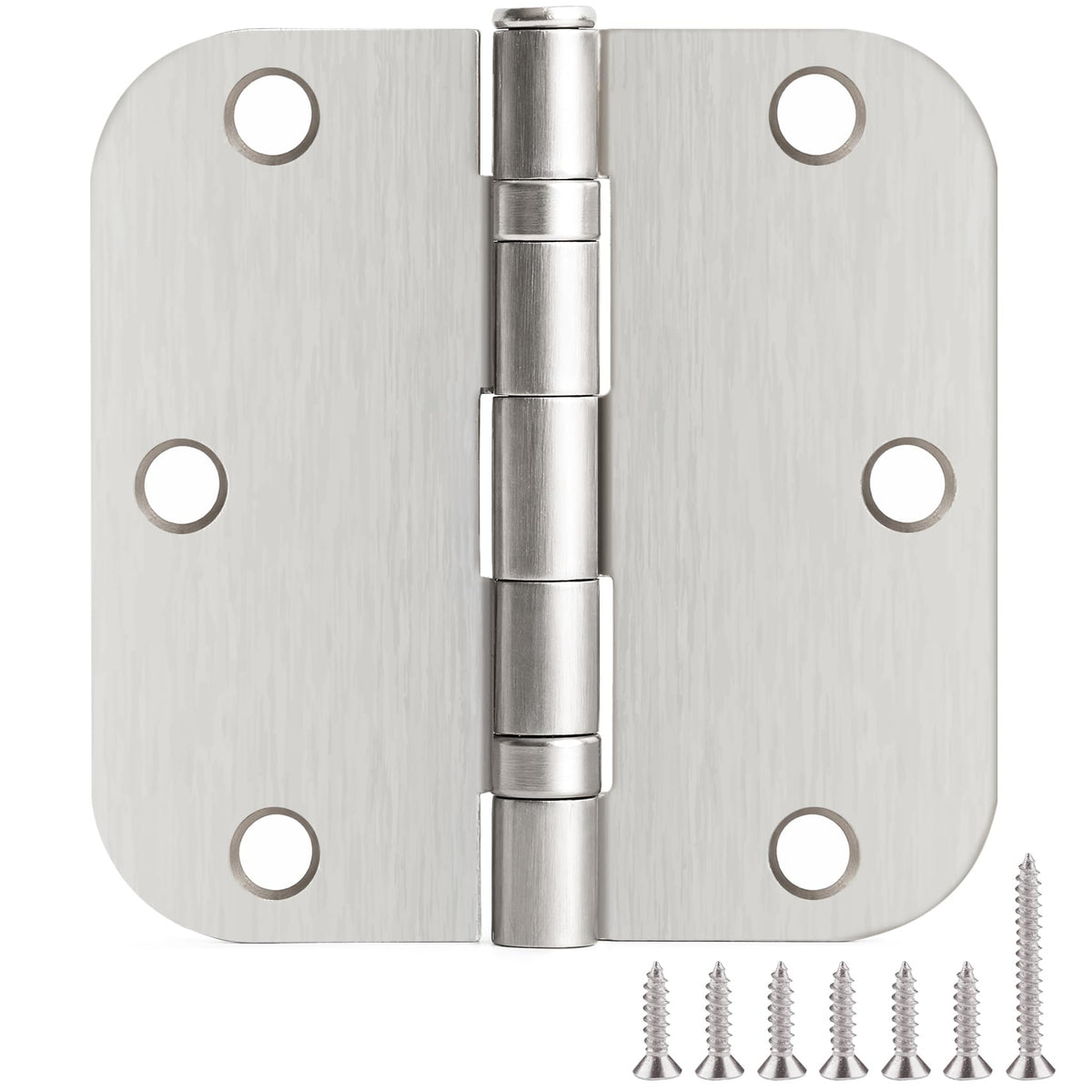 TDCHINGES Rounded Door Hinges 3.5" X 3 1/2 Inch Antique Brass 5/8" Radius