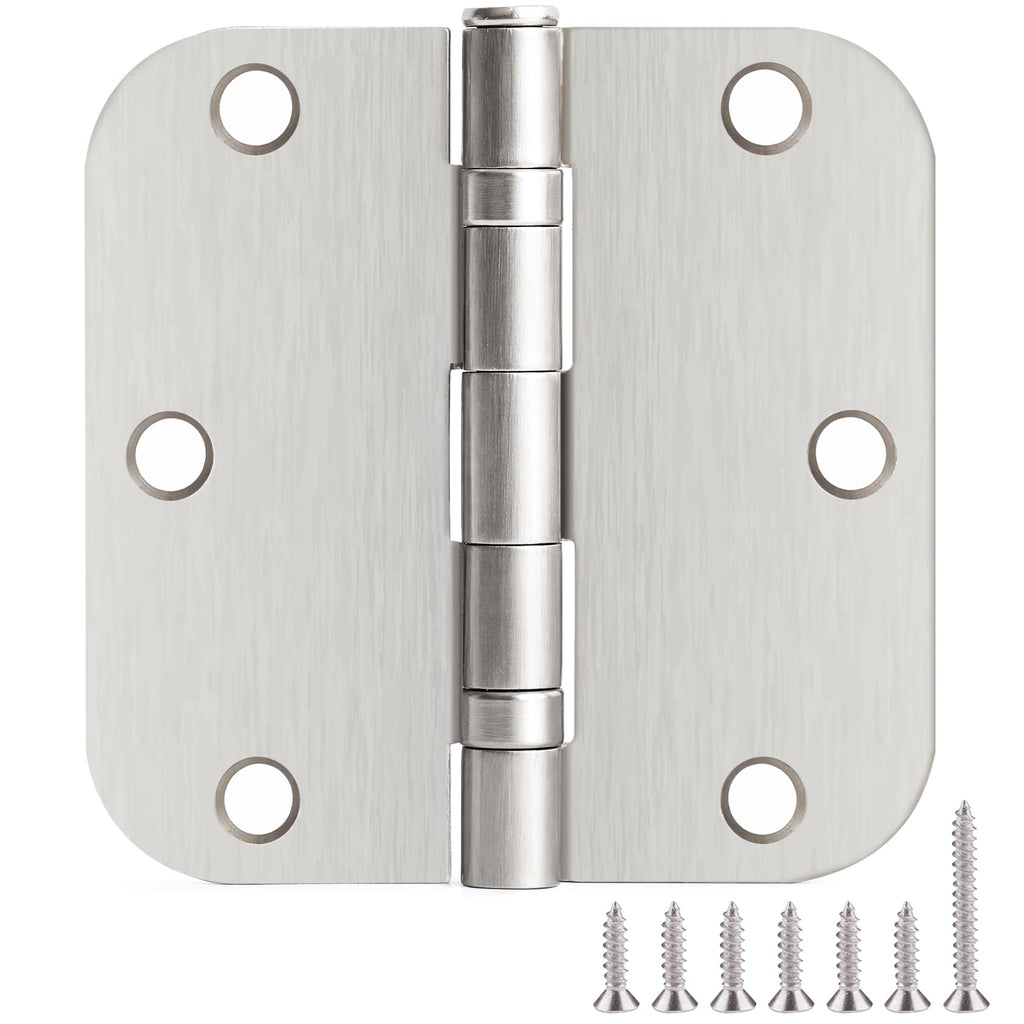 TDCHINGES Rounded Door Hinges 3.5" X 3 1/2 Inch Antique Brass 5/8" Radius
