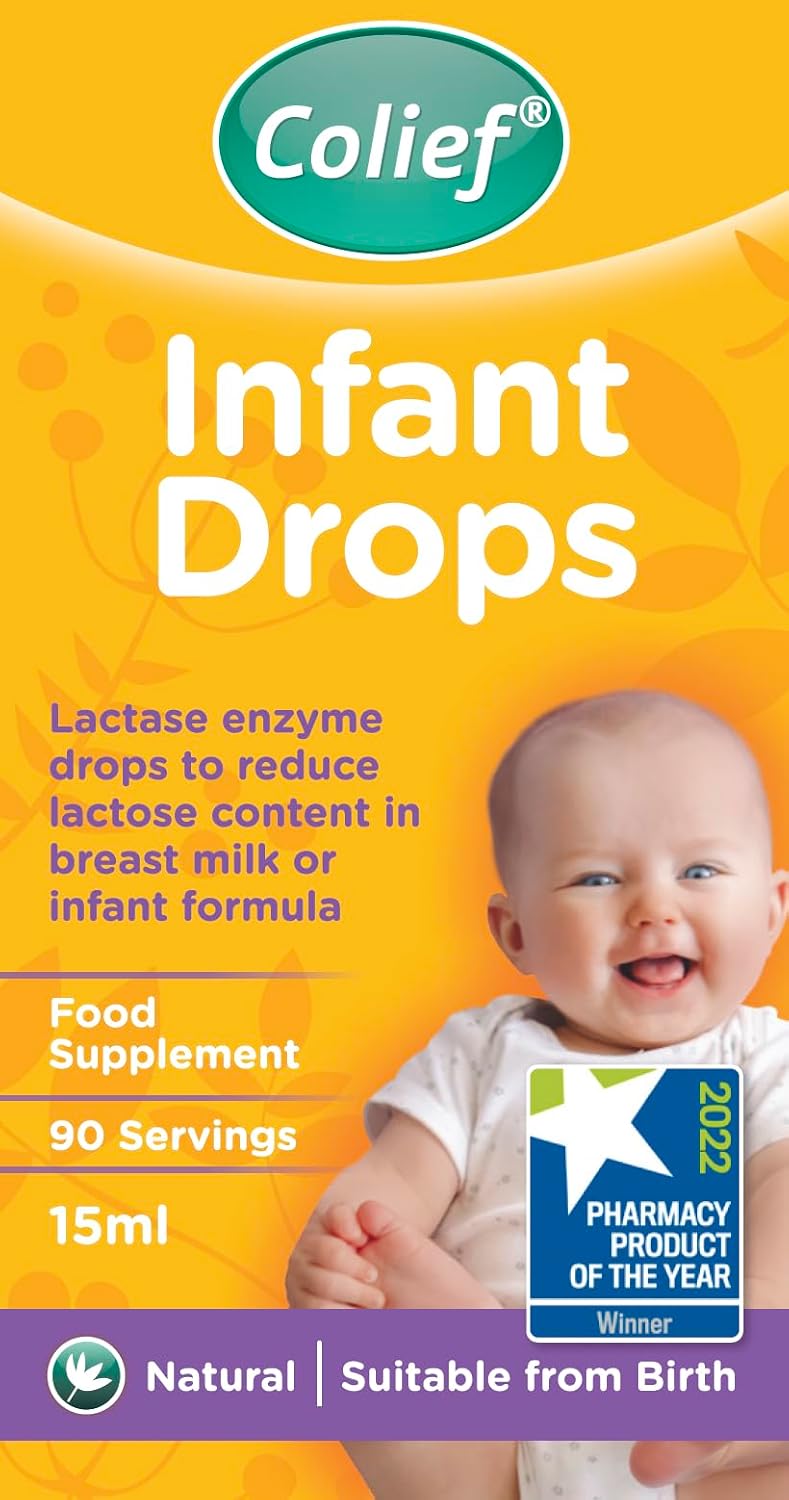 Colief Infant Drops | Lactase Enzyme Drops | Natural Colic Relief for Babies | Reduces Bloating, Wind and Crying | (15ml)
