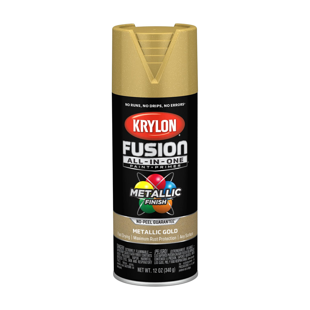 Krylon Fusion All-In-One, Metallic, Black Stainless Steel, 12 oz