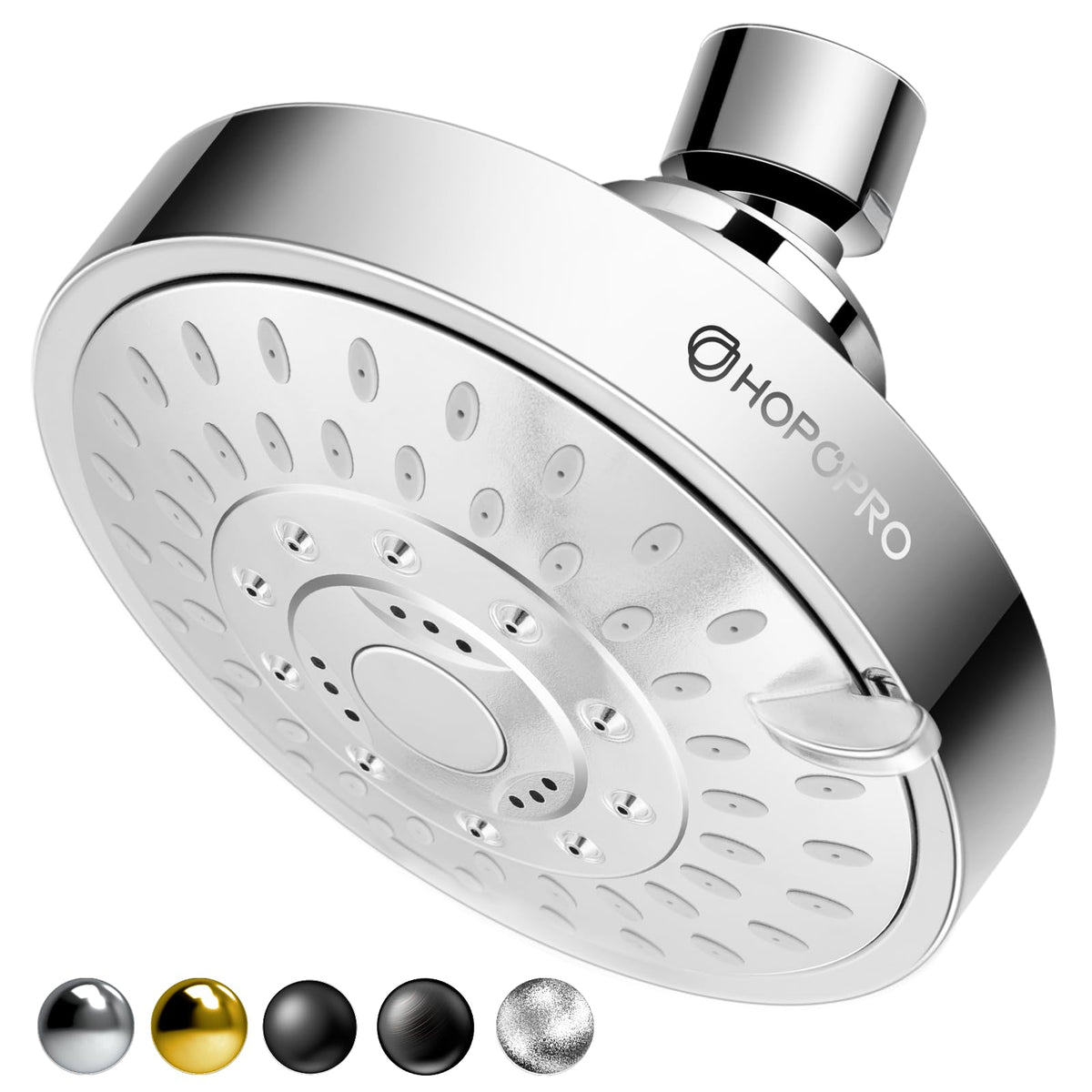 High Pressure Shower Head, HOPOPRO 5-Mode Fixed Showerhead, NBC Recommended