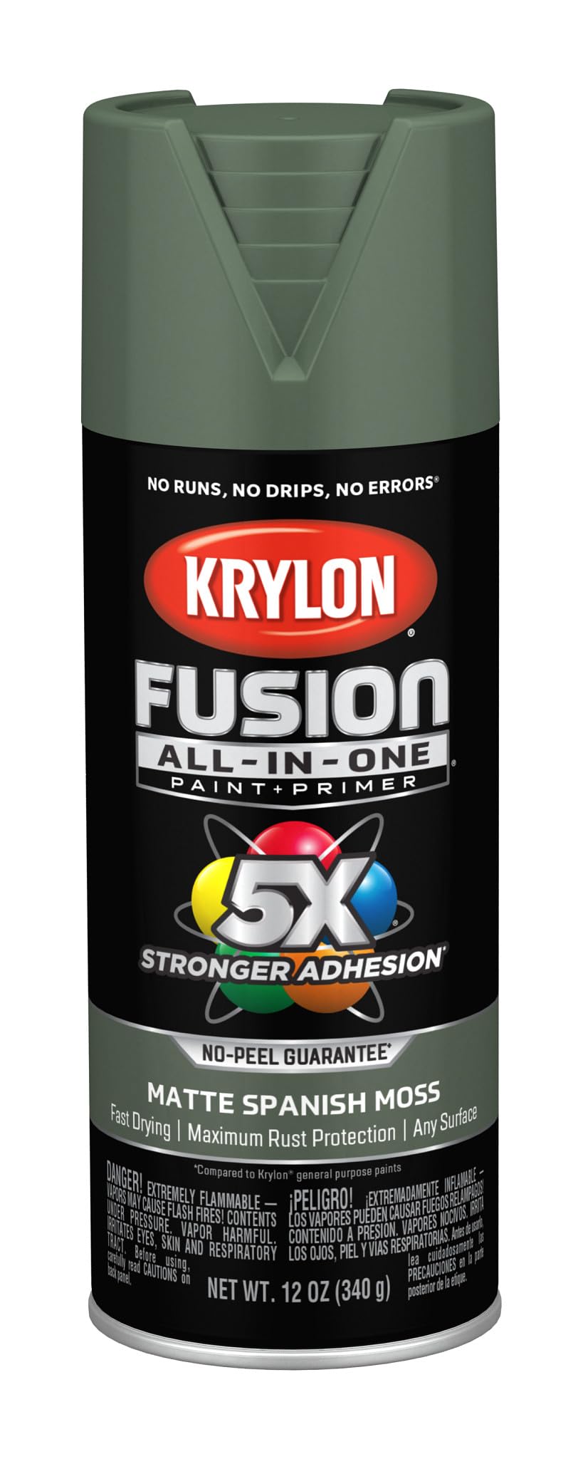 Krylon Fusion All-In-One, Metallic, Black Stainless Steel, 12 oz