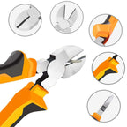 BOENFU Wire Cutters Heavy Duty Snips Flush Cut Side Cutters Pliers