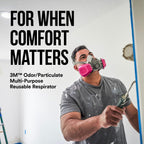 3M P100/OV Odor/Particulate Multi-Purpose Reusable Respirator 65021, NIOSH-APPROVED Organic Vapor Cartridge, Medium