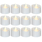 100 Pack Flickering LED Tea Lights, Last 100H+, Warm White Light
