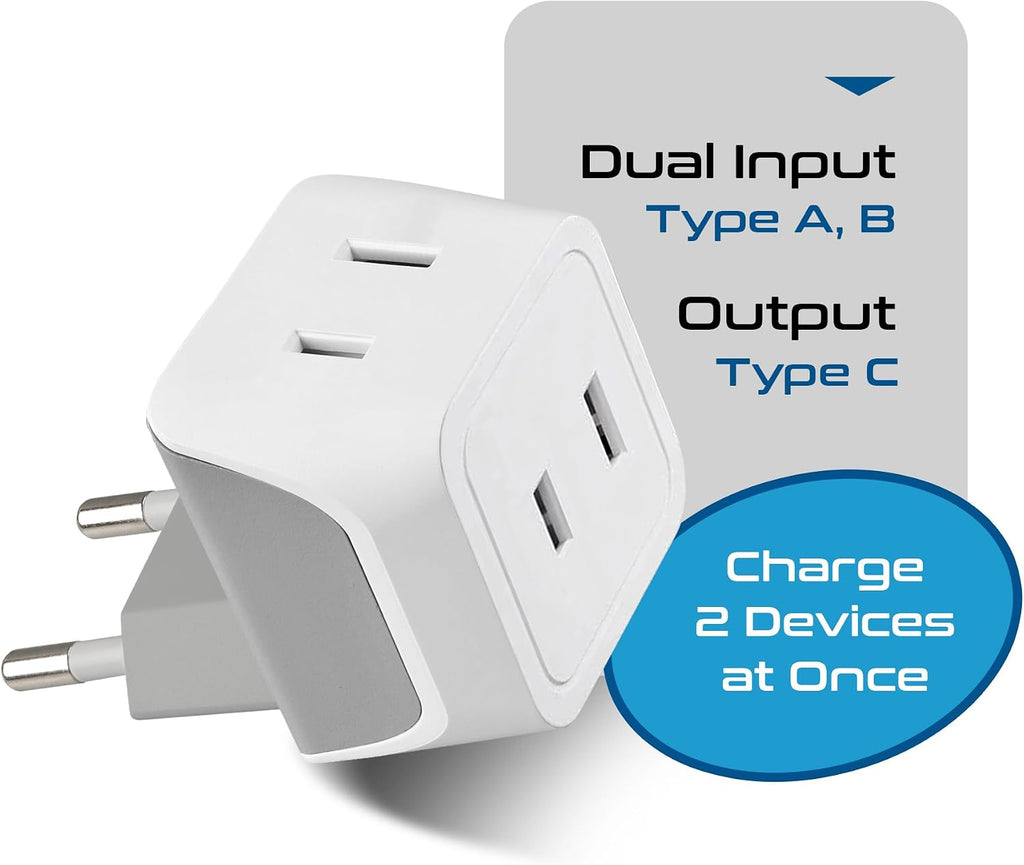 Ceptics 45W Universal Travel Adapter w/ 3 USB-A, 2 USB-C & Universal Input