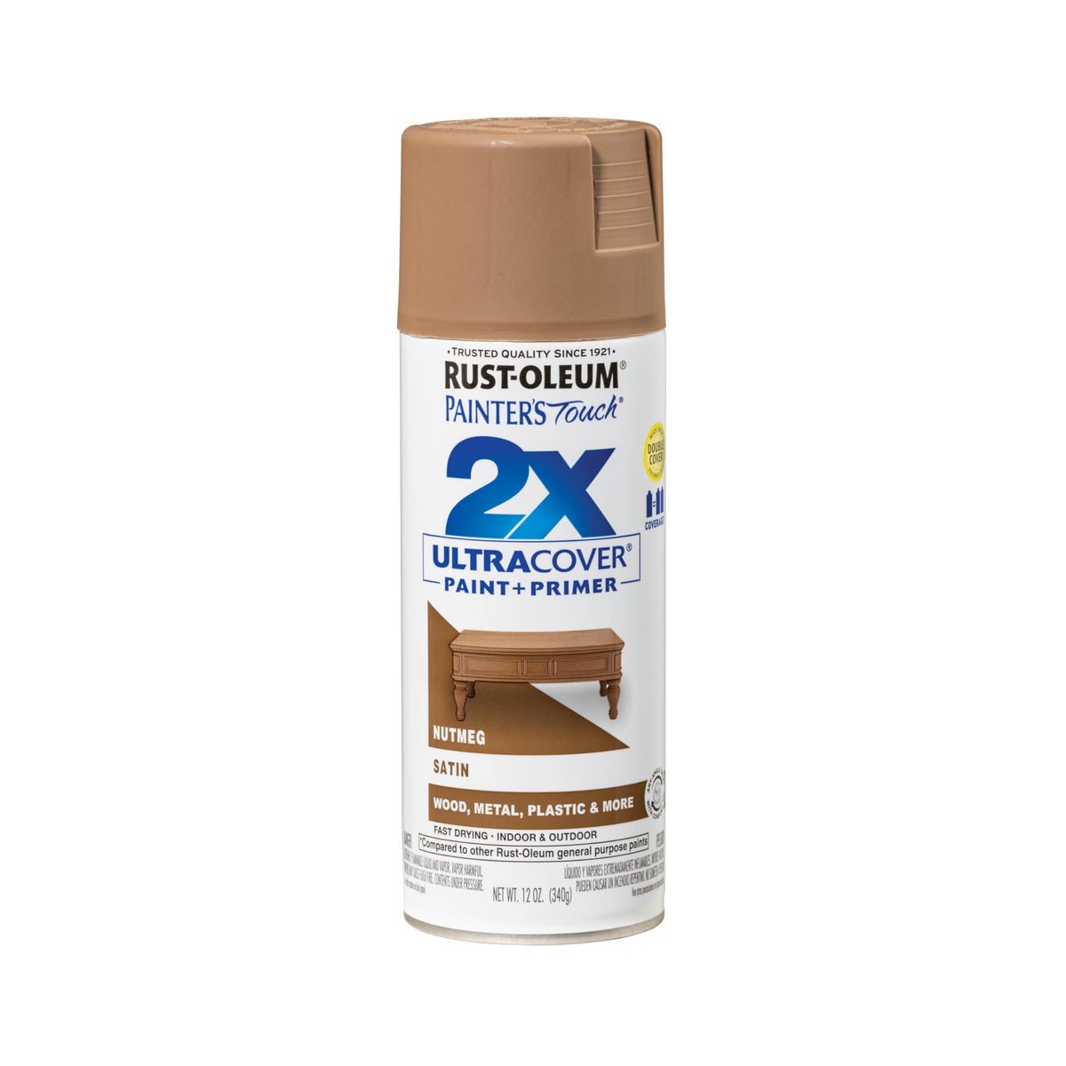 Rust-Oleum 334023-6PK Painter's Touch 2X Ultra Cover Spray Paint, 12 oz, Gloss Almond, 6 Pack